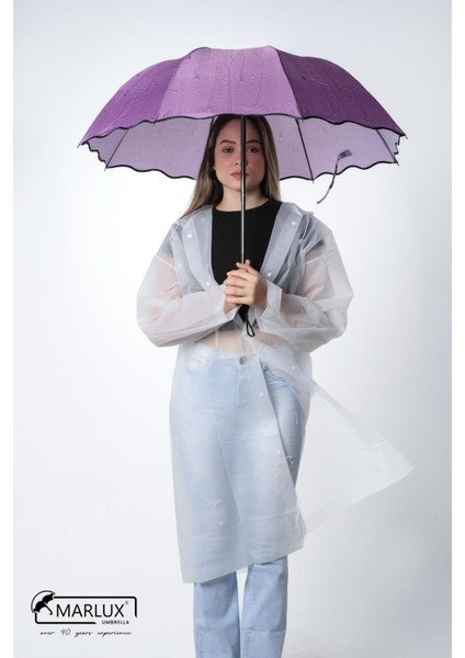 Çiçek Desenli Kadın Şemsiye, Şık ve Hafif, Yağmura Karşı Koruma Sağlar. fırsatları