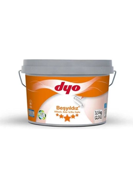 Dyo Beşyıldız Silikonlu Iç Dış Astar 3,5 kg Beyaz