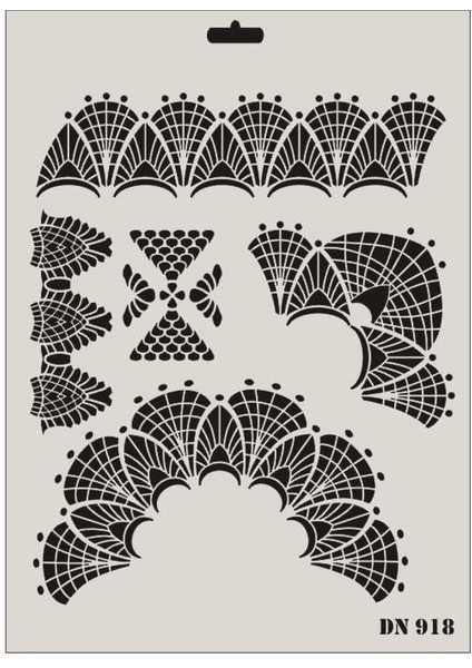 Rich Dantel Seri DN-918 Stencil 35X25 cm