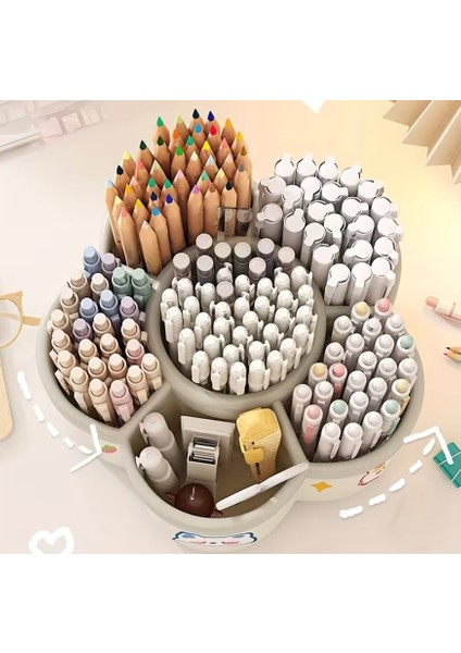 360 Derece Dönen Masa Düzenleyici Kırtasiye Makyaj Fırçaları Kalem Çok Amaçlı Organizer fiyatları