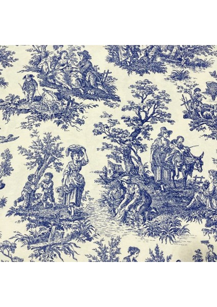 Fransız Köylüler Desenli Rustik Vintage Dekoratif Yuvarlak Masa Örtüsü fiyatları