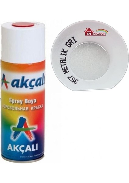 Akçalı Sprey Boya 400 ml 357 Metalik Gri