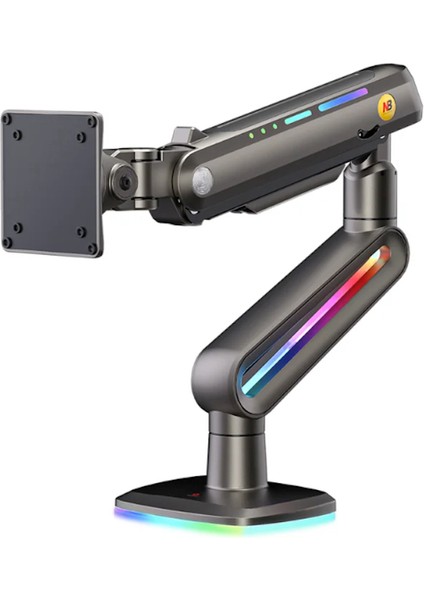 North Bayou G70 F6-Gaming, 2-20 kg Uyumlu, 27INCH-60INCH Aralığında Büyük Ekranlar Için Rgb Aydınlatmalı Profesyonel Ergonomik Oyuncu Monitör Standı ve Iş Monitör Standı