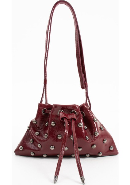 Siyah Trok Taşlı Kadın Mini Kese Omuz Çanta