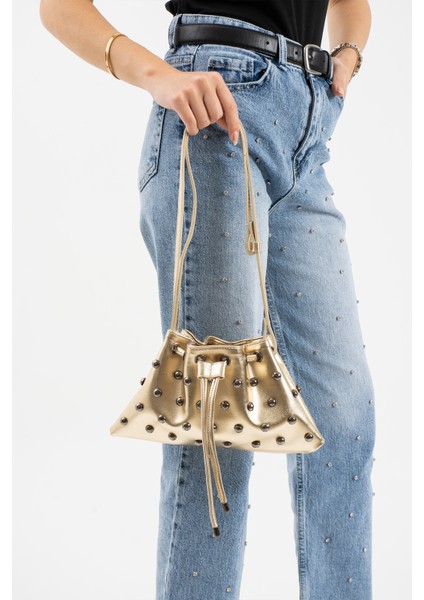 Siyah Trok Taşlı Kadın Mini Kese Omuz Çanta modelleri