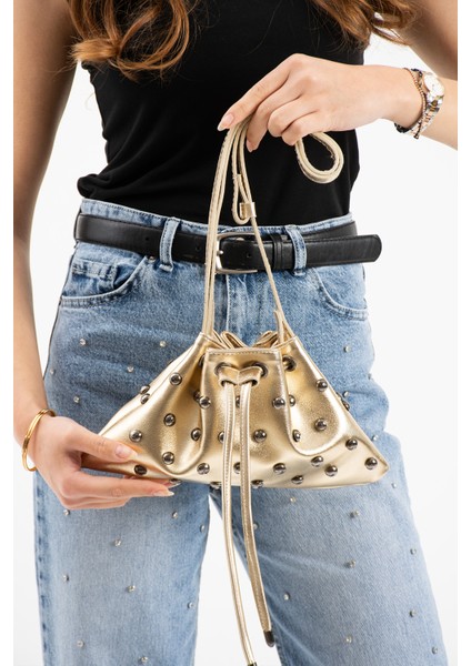 Siyah Trok Taşlı Kadın Mini Kese Omuz Çanta fırsatları