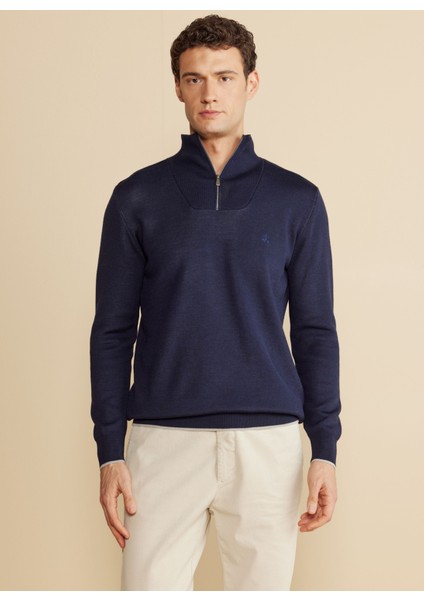 Bato Yaka Standart Lacivert Erkek Kazak BBFW25MKL006 fiyatları