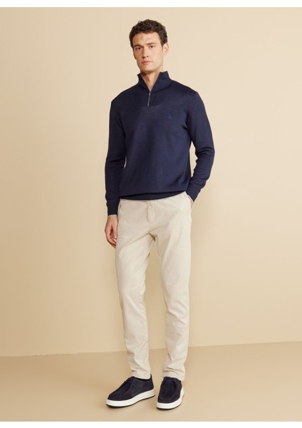 Bato Yaka Standart Lacivert Erkek Kazak BBFW25MKL006 modelleri