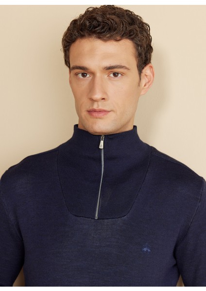 Bato Yaka Standart Lacivert Erkek Kazak BBFW25MKL006 fırsatları