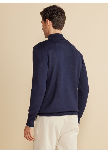 Bato Yaka Standart Lacivert Erkek Kazak BBFW25MKL006 indirimleri