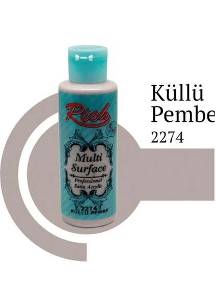 Rich Multi Surface 2274 Küllü Pembe Akrilik Boya 120 cc