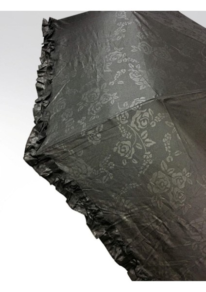 Rüzgara Karşı Dayanıklı Fiber Gövdeli Kadın Şemsiye Siyah modelleri