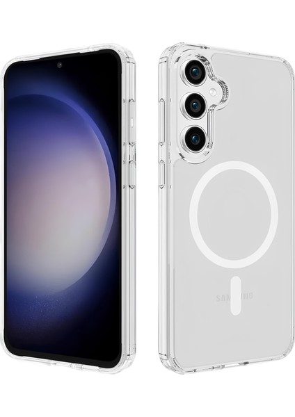 Samsung Galaxy S23 Fe Uyumlu Magesafe Wireless Şarj Özellikli Şeffaf Silikon Kılıf fiyatları