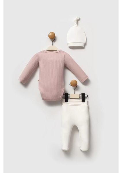 Moi Noi Şapkalı Badi Pantolon Takım MNB5346 Mürdüm