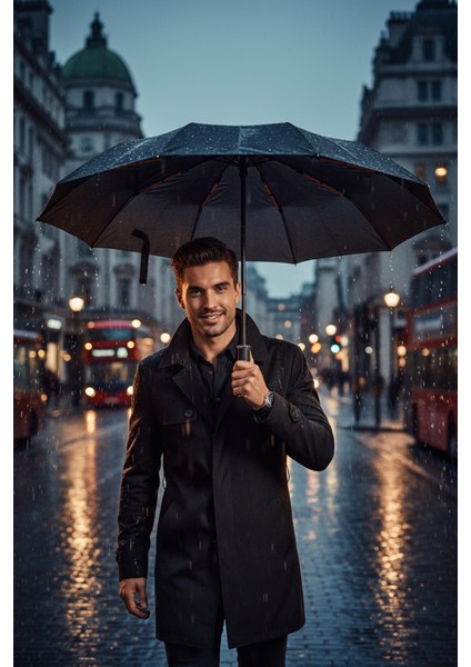 Siyah Renkli Tam Otomatik Katlanabilir ve Iç Içe Girebilen Şemsiye fiyatları