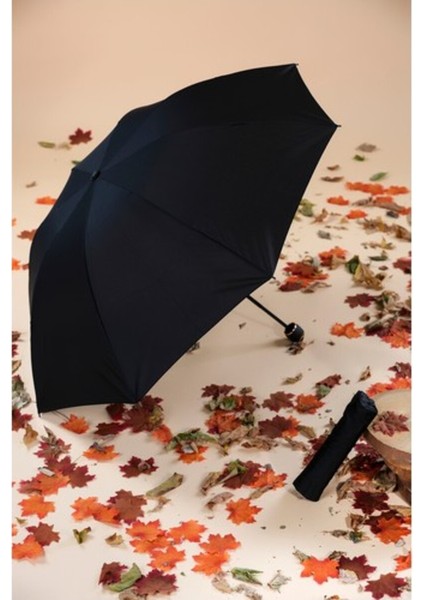 Şık Siyah Erkek Şemsiye, Hafif ve Dayanıklı Tasarım
