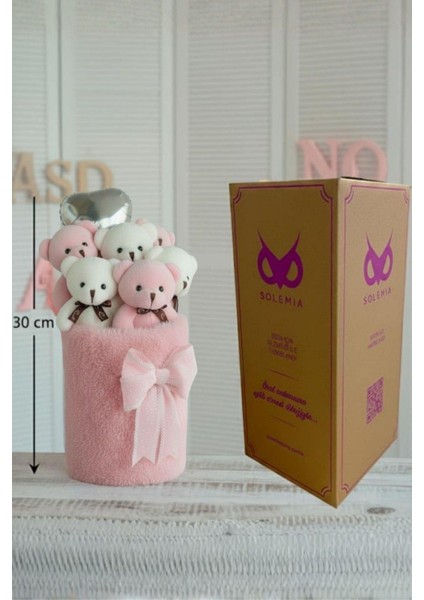 Deluxe Peluş Silindir Kutusuda, Kalpli Balonlu 6’lı Pembe Ayıcık Buketi - Sevdiğine Hediye fırsatları