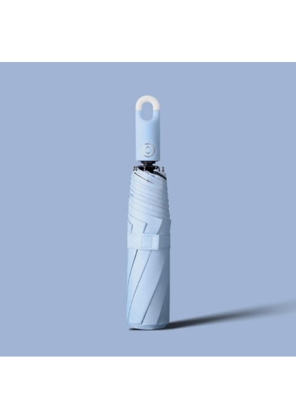 Mavi Tam Otomatik Asma Tokalı Şemsiye, Şık ve Kullanışlı, Dayanıklı Tasarım