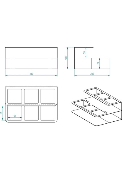 Metal 2 Katlı 6 Bölmeli Şurup Standı fırsatları
