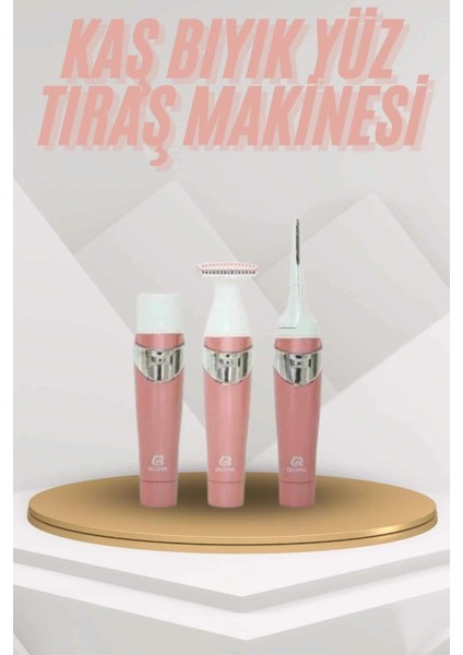 Yüz Kaş ve Tüm Vücut Epilasyon Aleti 3 Başlıklı Hassas Ciltlere Uygun Epilatör