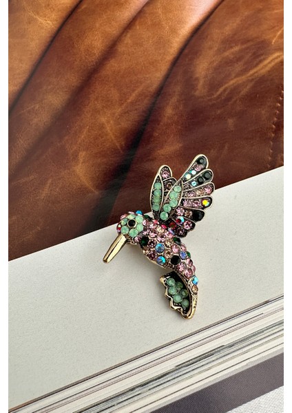 Altın Sarısı Renkli Taş Süslemeli Kuş Broş (3cm) indirimleri