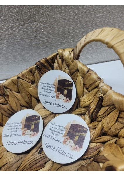 Umre Hediyelik Kişiye Özel Mdf Magnet 20LI fiyatları