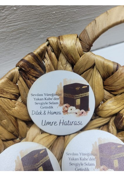 Umre Hediyelik Kişiye Özel Mdf Magnet 20LI modelleri
