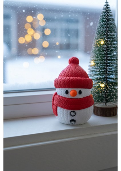 Yılbaşı Masa Üstü Sevimli Örgülü Şapkalı Atkılı Kardan Adam Figürü | Yeni Yıl Hediyesi Seti (2 Adet) fiyatları