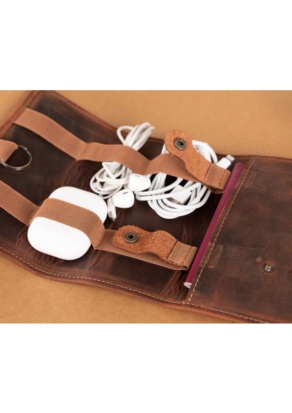 Deri Kablo Aksesuar Taşıma Çantası G2 Antik Kahve fiyatları