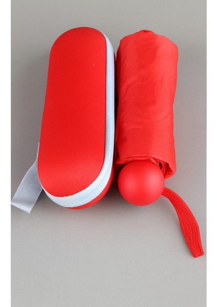 Kompakt Katlanabilir Uv Korumalı Şemsiye, Su Geçirmez, Kırmızı Tasarım fiyatları