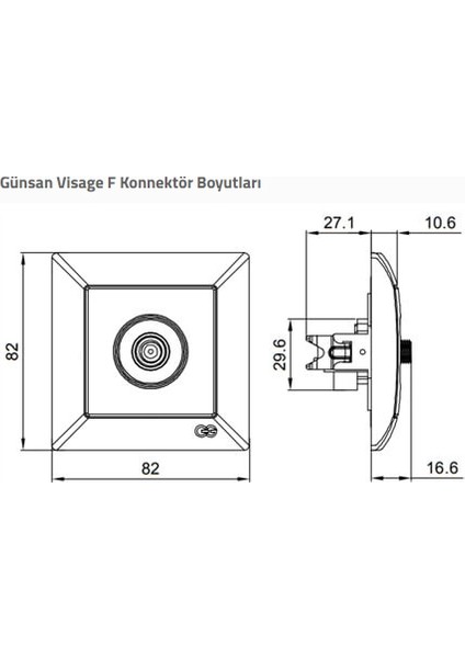 Visage Beyaz Tv Priz Sonlu F Konnektörlü Çerçevesiz - Priz ve Anahtar Için Uyumlu Çerçeve fiyatları