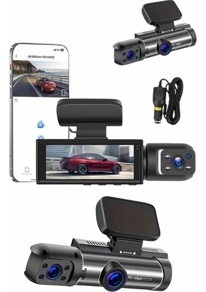 Araç Kamerası Black Box Çift Kameralı Ekranlı Full Hd Sürüş Kamerası indirimleri