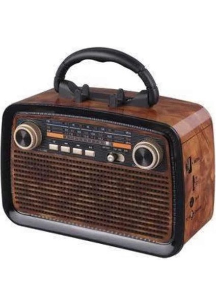 Müzik Kutusu Bluetooth Bağlantılı El Fenerli Nostaljik Tasarım Radyo indirimleri