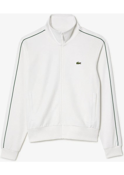 Erkek Regular Fit Fermuarlı Beyaz Sweatshirt modelleri