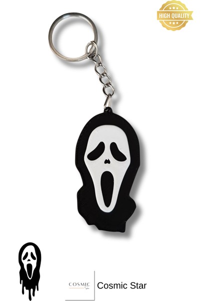 Çığlık Film Scream Maske Ghostface Anahtarlık Çanta Charm | Korku Filmi Hayranları Için Özel Tasarım