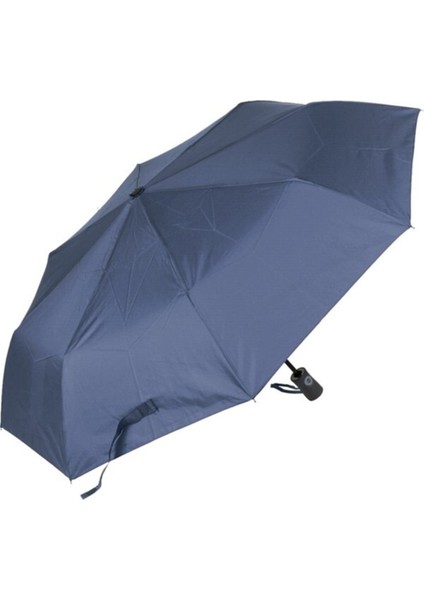 Tam Otomatik Mavi Erkek Şemsiye, Rüzgara Dayanıklı ve 8 Tel ile Güçlü Koruma