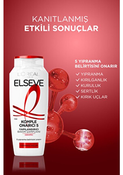 3'lü Onarıcı Bakım Şampuanı 400 ml Yapılandırıcı Etki ile Saçlarınızı Güçlendirir indirimleri