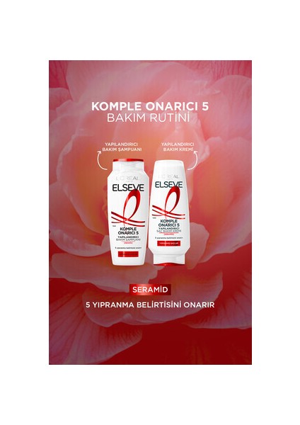 3'lü Onarıcı Bakım Şampuanı 400 ml Yapılandırıcı Etki ile Saçlarınızı Güçlendirir