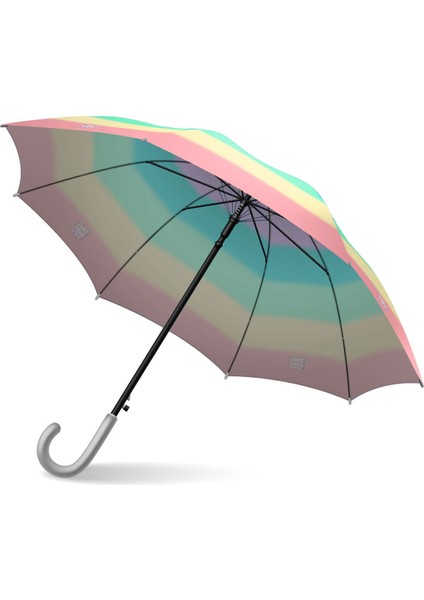 Renkli Çizgili Çocuk Şemsiye, Eğlenceli ve Hafif Koruma Aracı