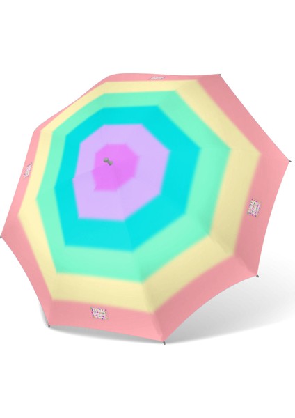 Renkli Çizgili Çocuk Şemsiye, Eğlenceli ve Hafif Koruma Aracı