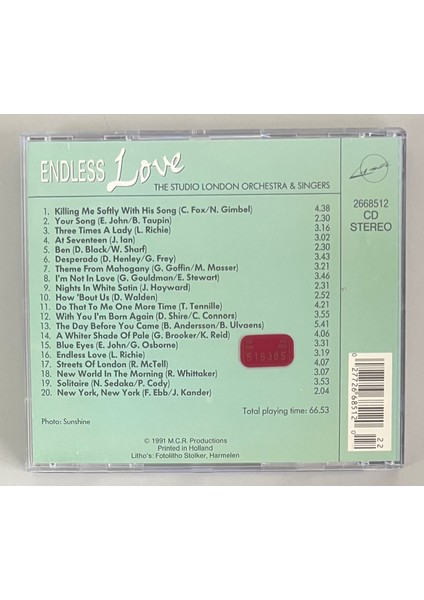 ​endless Love CD (Orijnal Dönem Baskı Cd) fiyatları