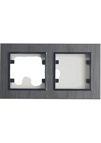 Füme 2 Li Çerçeve - Priz ve Anahtar Için Uyumlu Çerçeve