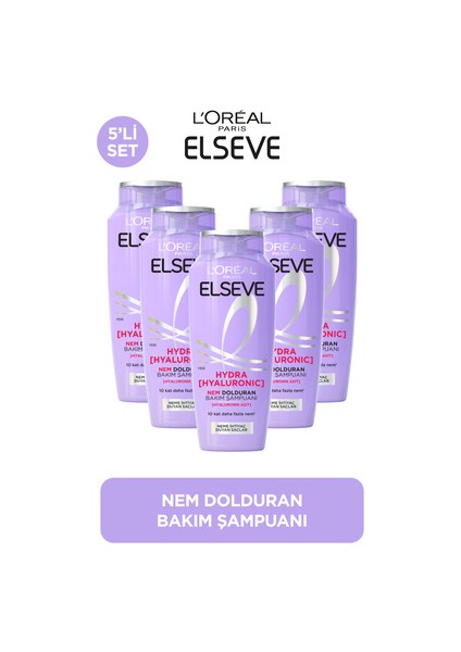 5'li Hyaluronic Şampuan Seti 1000 ml Besleyici Etki ile Tüm Saç Tiplerine Uygun