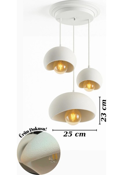 Kaya Trio 3’lü Modern Sarkıt Avize – Mat Beyaz fiyatları