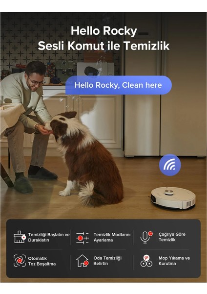 Ultra Beyaz Çöp Istasyonlu Akıllı Robot S8 Maxv Süpürge+Anker Bluetooth Hoparlör