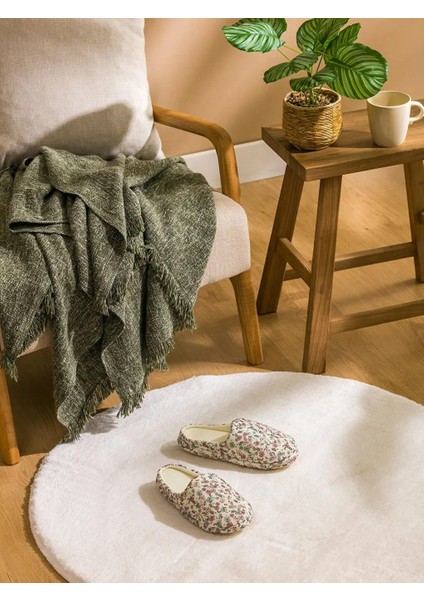 Çiçek Desenli Kadın Ev Terliği (W5)