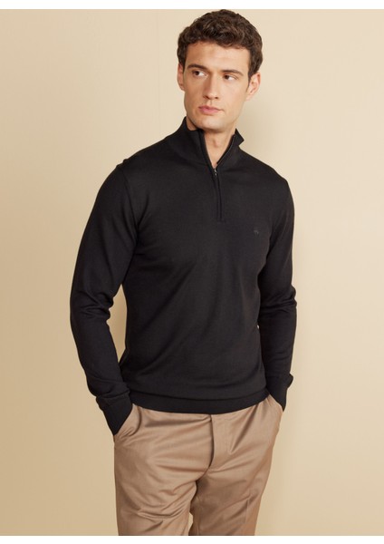 Bato Yaka Standart Siyah Erkek Kazak BBFW25MKL028 fiyatları