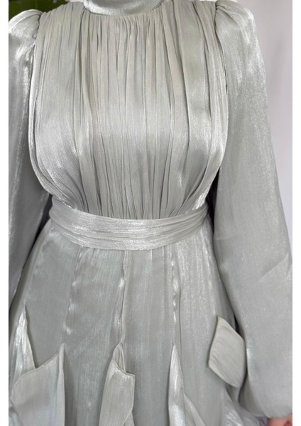 Noveline Eteği Fırfırlı Jan Jan Abiye Mint indirimleri