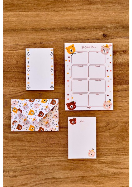 Planlayıcı Set Desenli 50 Yp. + Zarf