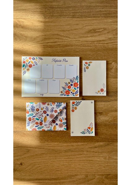 Planlayıcı Set Desenli 50 Yp. + Zarf